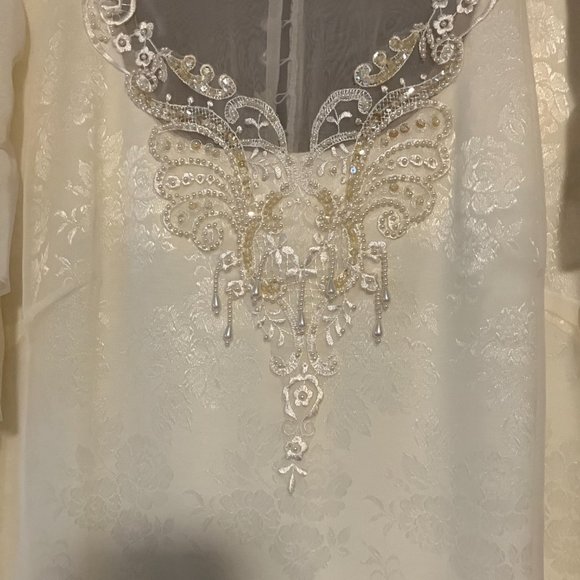 Ivory Custom Made Wedding/Formal Gowwn Approx Size 12 - Picture 10 of 10